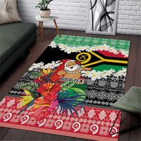 Personalised Vanuatu Joyeux Noel Area Rug Proud To Be a Ni-Van Sand Drawing Art - Polynesian Pride