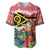 Personalised Vanuatu Joyeux Noel Baseball Jersey Proud To Be a Ni-Van Sand Drawing Art - Polynesian Pride