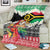 Personalised Vanuatu Joyeux Noel Blanket Proud To Be a Ni-Van Sand Drawing Art - Polynesian Pride