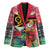 Personalised Vanuatu Joyeux Noel Blazer Proud To Be a Ni-Van Sand Drawing Art - Polynesian Pride