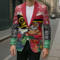 Personalised Vanuatu Joyeux Noel Blazer Proud To Be a Ni-Van Sand Drawing Art - Polynesian Pride