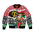 Personalised Vanuatu Joyeux Noel Bomber Jacket Proud To Be a Ni-Van Sand Drawing Art - Polynesian Pride