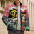 Personalised Vanuatu Joyeux Noel Bomber Puffer Jacket Proud To Be a Ni-Van Sand Drawing Art - Polynesian Pride