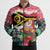 Personalised Vanuatu Joyeux Noel Bomber Puffer Jacket Proud To Be a Ni-Van Sand Drawing Art - Polynesian Pride