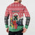 Personalised Vanuatu Joyeux Noel Button Sweatshirt Proud To Be a Ni-Van Sand Drawing Art - Polynesian Pride