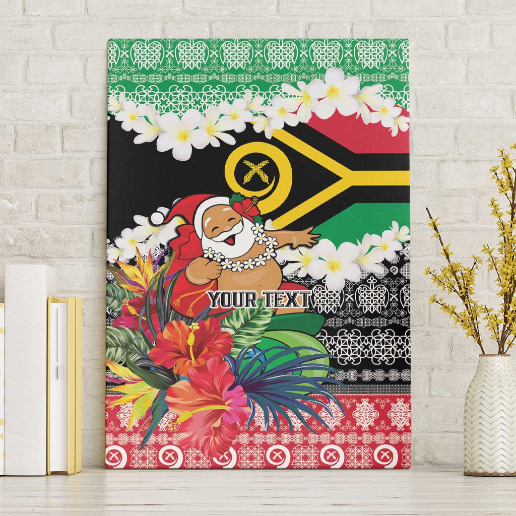 Personalised Vanuatu Joyeux Noel Canvas Wall Art Proud To Be a Ni-Van Sand Drawing Art - Polynesian Pride