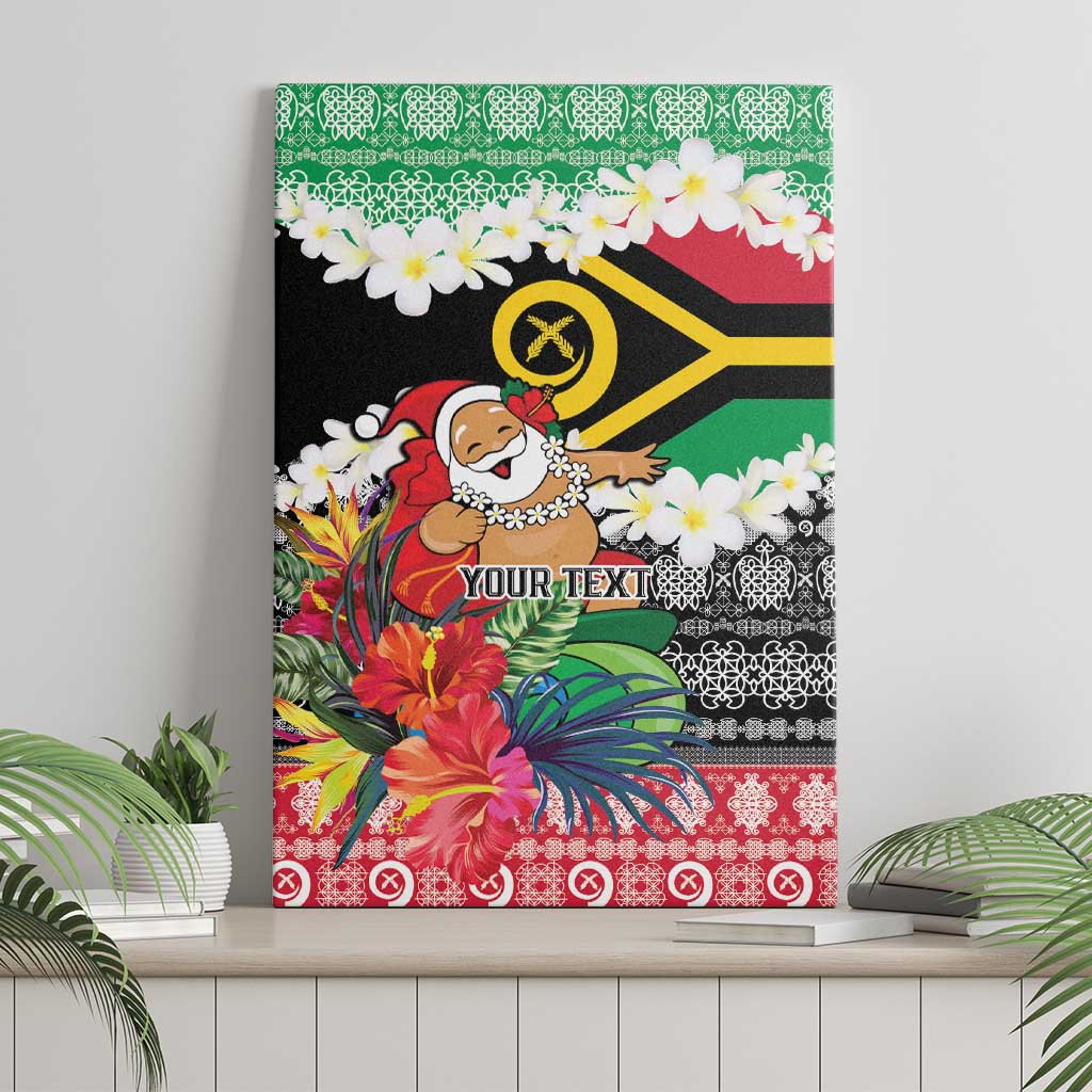 Personalised Vanuatu Joyeux Noel Canvas Wall Art Proud To Be a Ni-Van Sand Drawing Art - Polynesian Pride