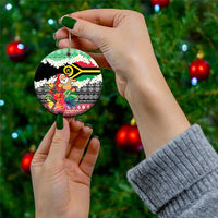 Personalised Vanuatu Joyeux Noel Ceramic Ornament Proud To Be a Ni-Van Sand Drawing Art - Polynesian Pride