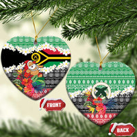 Personalised Vanuatu Joyeux Noel Ceramic Ornament Proud To Be a Ni-Van Sand Drawing Art - Polynesian Pride