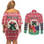 Personalised Vanuatu Joyeux Noel Couples Matching Off Shoulder Short Dress and Long Sleeve Button Shirt Proud To Be a Ni-Van Sand Drawing Art - Polynesian Pride