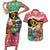 Personalised Vanuatu Joyeux Noel Couples Matching Short Sleeve Bodycon Dress and Hawaiian Shirt Proud To Be a Ni-Van Sand Drawing Art - Polynesian Pride