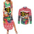 Personalised Vanuatu Joyeux Noel Couples Matching Summer Maxi Dress and Long Sleeve Button Shirt Proud To Be a Ni-Van Sand Drawing Art - Polynesian Pride