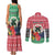 Personalised Vanuatu Joyeux Noel Couples Matching Tank Maxi Dress and Long Sleeve Button Shirt Proud To Be a Ni-Van Sand Drawing Art - Polynesian Pride