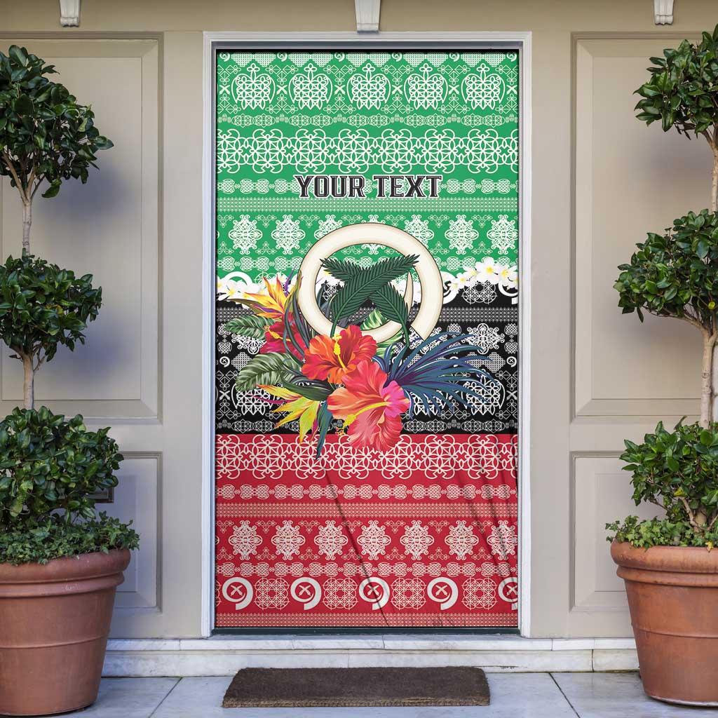 Personalised Vanuatu Joyeux Noel Door Cover Proud To Be a Ni-Van Sand Drawing Art - Polynesian Pride