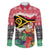 Personalised Vanuatu Joyeux Noel Family Matching Long Sleeve Bodycon Dress and Hawaiian Shirt Proud To Be a Ni-Van Sand Drawing Art - Polynesian Pride