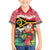 Personalised Vanuatu Joyeux Noel Family Matching Off The Shoulder Long Sleeve Dress and Hawaiian Shirt Proud To Be a Ni-Van Sand Drawing Art - Polynesian Pride