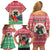 Personalised Vanuatu Joyeux Noel Family Matching Off Shoulder Short Dress and Hawaiian Shirt Proud To Be a Ni-Van Sand Drawing Art - Polynesian Pride