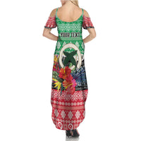 Personalised Vanuatu Joyeux Noel Family Matching Summer Maxi Dress and Hawaiian Shirt Proud To Be a Ni-Van Sand Drawing Art - Polynesian Pride