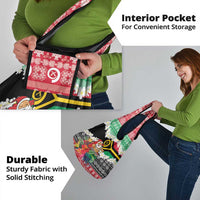 Personalised Vanuatu Joyeux Noel Grocery Bag Proud To Be a Ni-Van Sand Drawing Art - Polynesian Pride