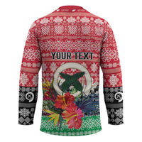 Personalised Vanuatu Joyeux Noel Hockey Jersey Proud To Be a Ni-Van Sand Drawing Art - Polynesian Pride