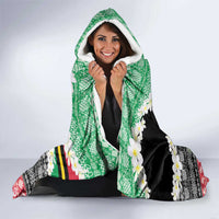 Personalised Vanuatu Joyeux Noel Hooded Blanket Proud To Be a Ni-Van Sand Drawing Art - Polynesian Pride