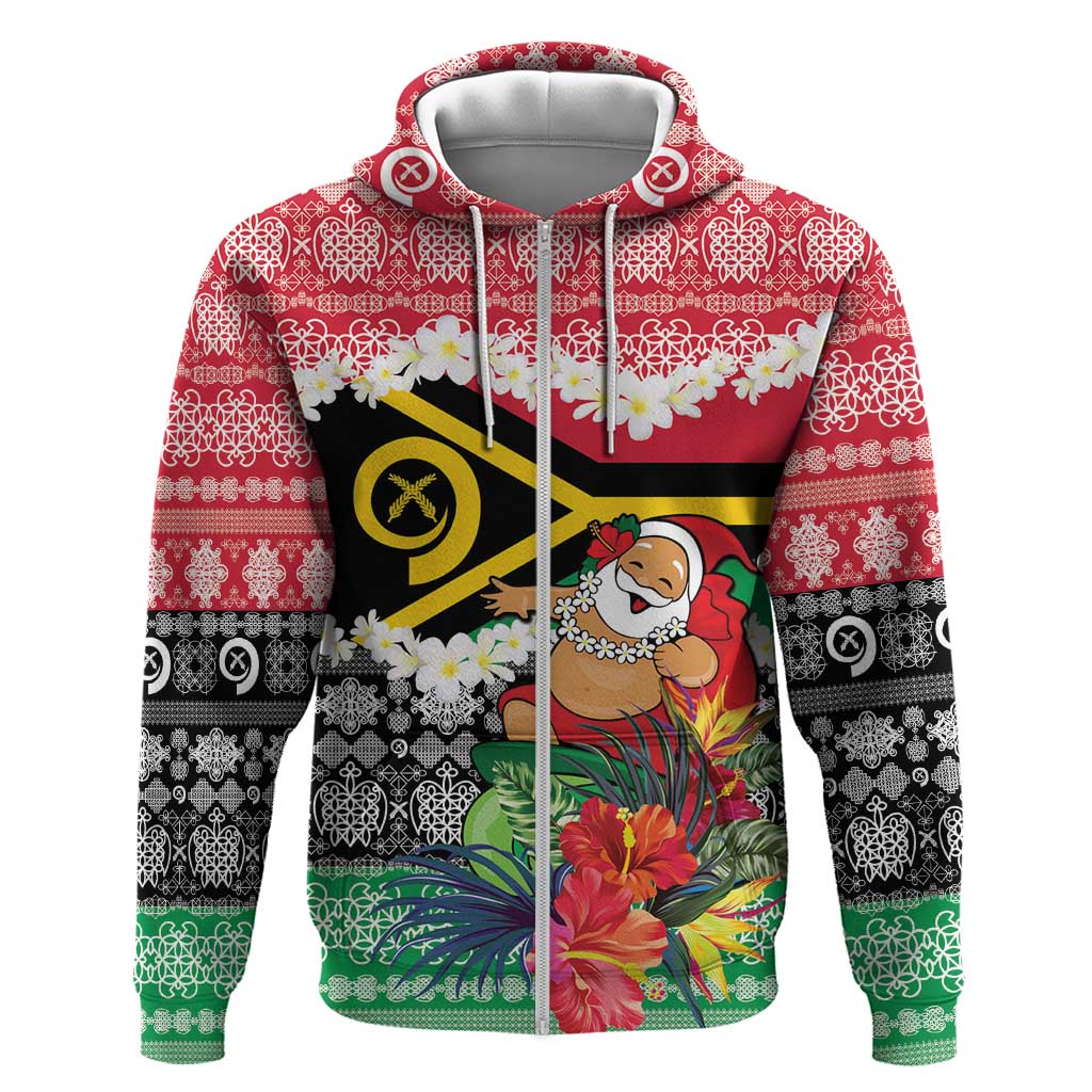 Personalised Vanuatu Joyeux Noel Hoodie Proud To Be a Ni-Van Sand Drawing Art - Polynesian Pride