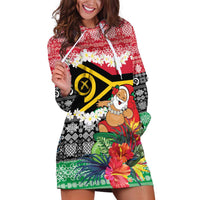 Personalised Vanuatu Joyeux Noel Hoodie Dress Proud To Be a Ni-Van Sand Drawing Art - Polynesian Pride