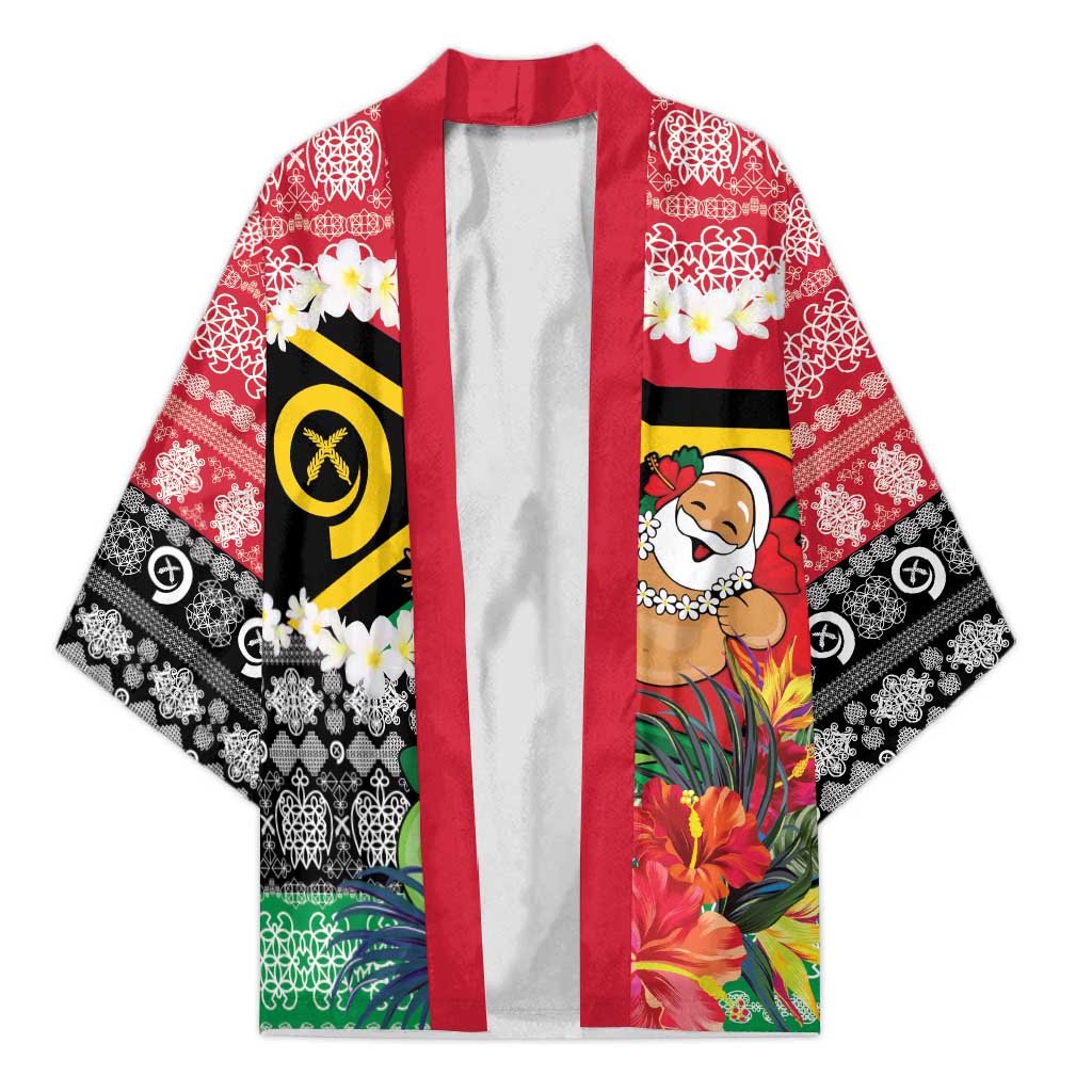 Personalised Vanuatu Joyeux Noel Kimono Proud To Be a Ni-Van Sand Drawing Art - Polynesian Pride