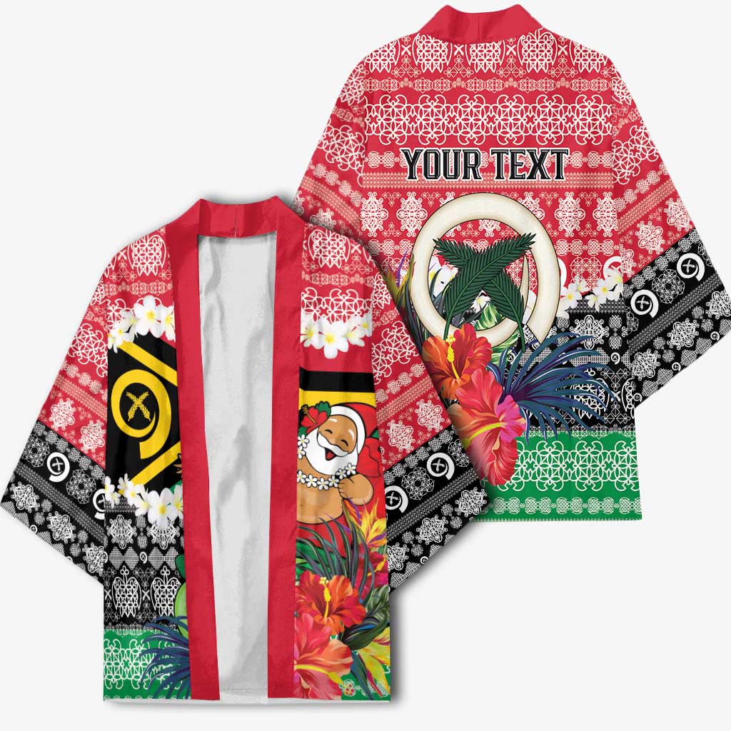 Personalised Vanuatu Joyeux Noel Kimono Proud To Be a Ni-Van Sand Drawing Art - Polynesian Pride