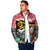 Personalised Vanuatu Joyeux Noel Padded Jacket Proud To Be a Ni-Van Sand Drawing Art - Polynesian Pride