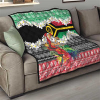 Personalised Vanuatu Joyeux Noel Quilt Proud To Be a Ni-Van Sand Drawing Art - Polynesian Pride