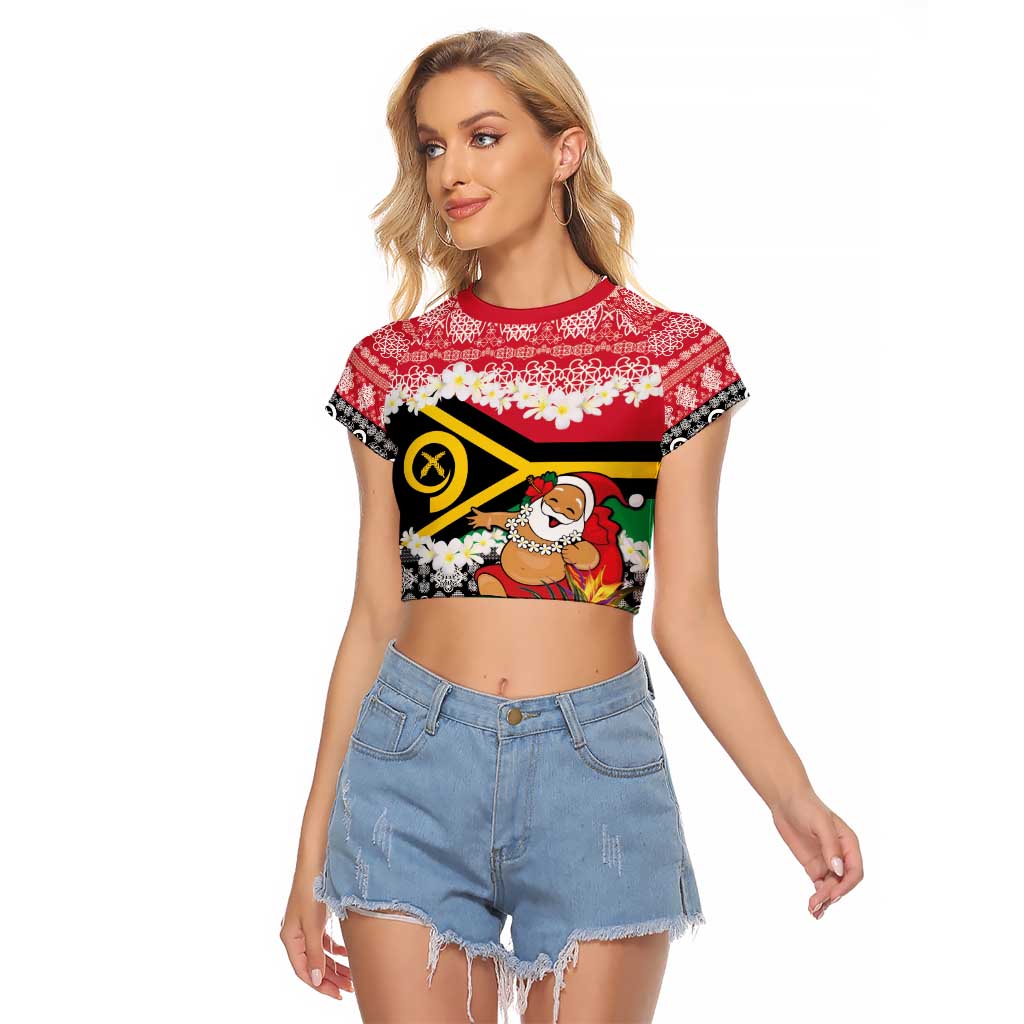 Personalised Vanuatu Joyeux Noel Raglan Cropped T Shirt Proud To Be a Ni-Van Sand Drawing Art - Polynesian Pride