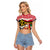 Personalised Vanuatu Joyeux Noel Raglan Cropped T Shirt Proud To Be a Ni-Van Sand Drawing Art - Polynesian Pride
