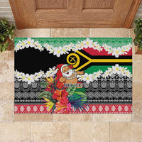 Personalised Vanuatu Joyeux Noel Rubber Doormat Proud To Be a Ni-Van Sand Drawing Art - Polynesian Pride