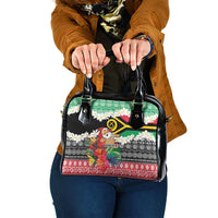 Personalised Vanuatu Joyeux Noel Shoulder Handbag Proud To Be a Ni-Van Sand Drawing Art - Polynesian Pride