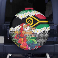 Personalised Vanuatu Joyeux Noel Spare Tire Cover Proud To Be a Ni-Van Sand Drawing Art - Polynesian Pride