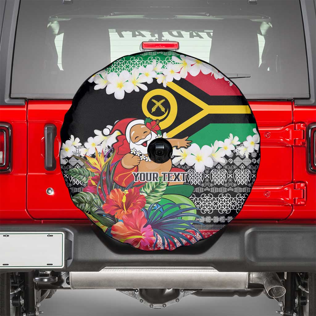 Personalised Vanuatu Joyeux Noel Spare Tire Cover Proud To Be a Ni-Van Sand Drawing Art - Polynesian Pride