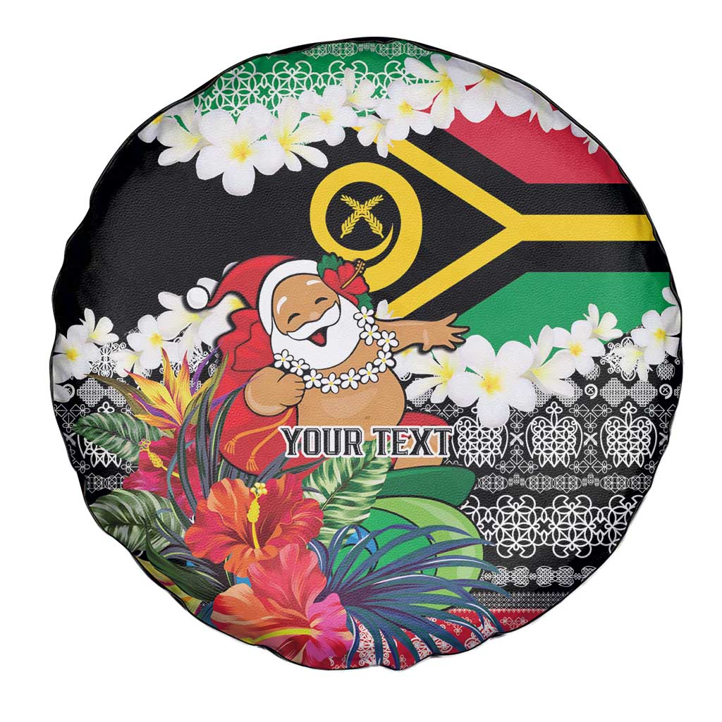 Personalised Vanuatu Joyeux Noel Spare Tire Cover Proud To Be a Ni-Van Sand Drawing Art - Polynesian Pride