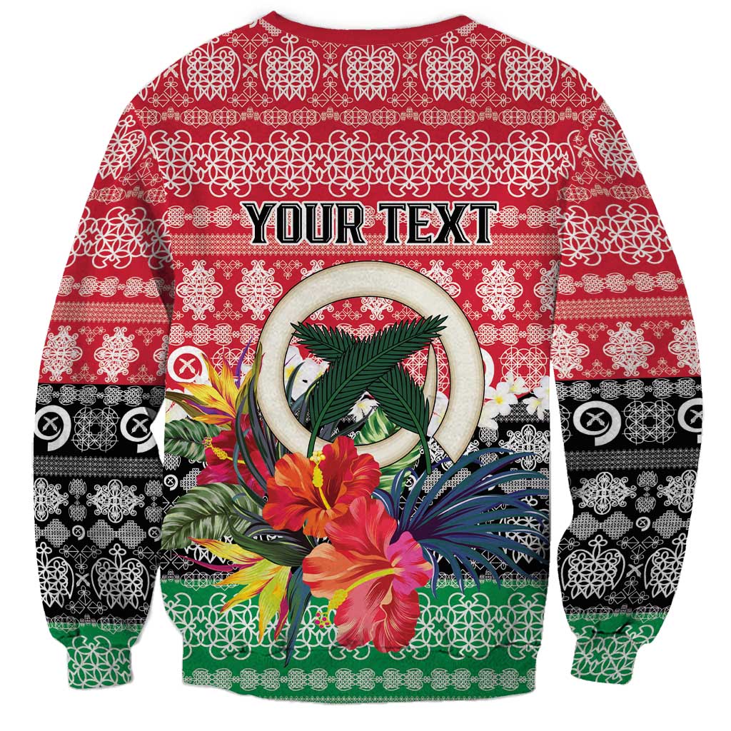 Personalised Vanuatu Joyeux Noel Sweatshirt Proud To Be a Ni-Van Sand Drawing Art - Polynesian Pride