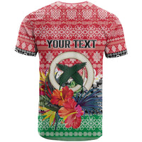 Personalised Vanuatu Joyeux Noel T Shirt Proud To Be a Ni-Van Sand Drawing Art - Polynesian Pride