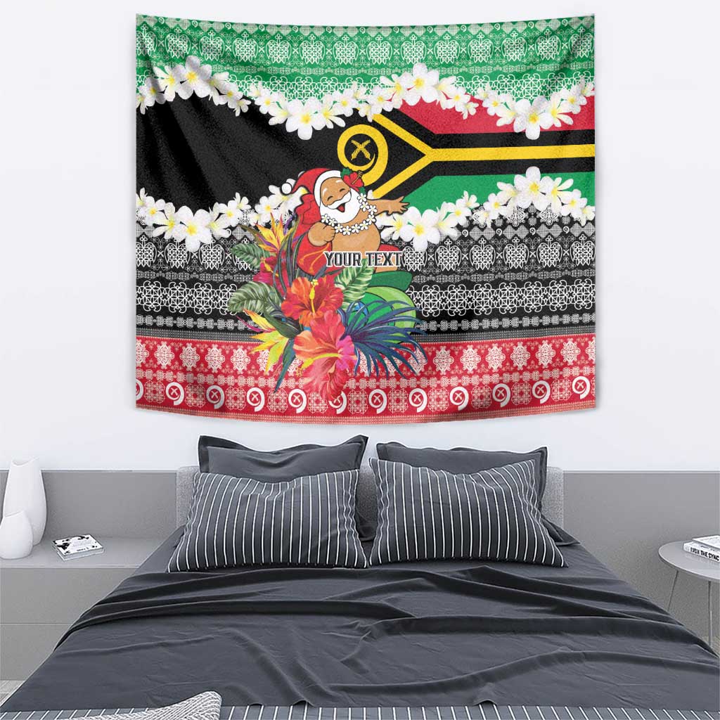 Personalised Vanuatu Joyeux Noel Tapestry Proud To Be a Ni-Van Sand Drawing Art - Polynesian Pride