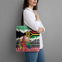 Personalised Vanuatu Joyeux Noel Tote Bag Proud To Be a Ni-Van Sand Drawing Art - Polynesian Pride