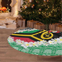 Vanuatu Joyeux Noel Tree Skirt Proud To Be a Ni-Van Sand Drawing Art - Polynesian Pride