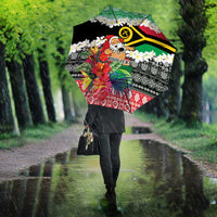Personalised Vanuatu Joyeux Noel Umbrella Proud To Be a Ni-Van Sand Drawing Art - Polynesian Pride