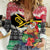 Personalised Vanuatu Joyeux Noel Women Casual Shirt Proud To Be a Ni-Van Sand Drawing Art - Polynesian Pride