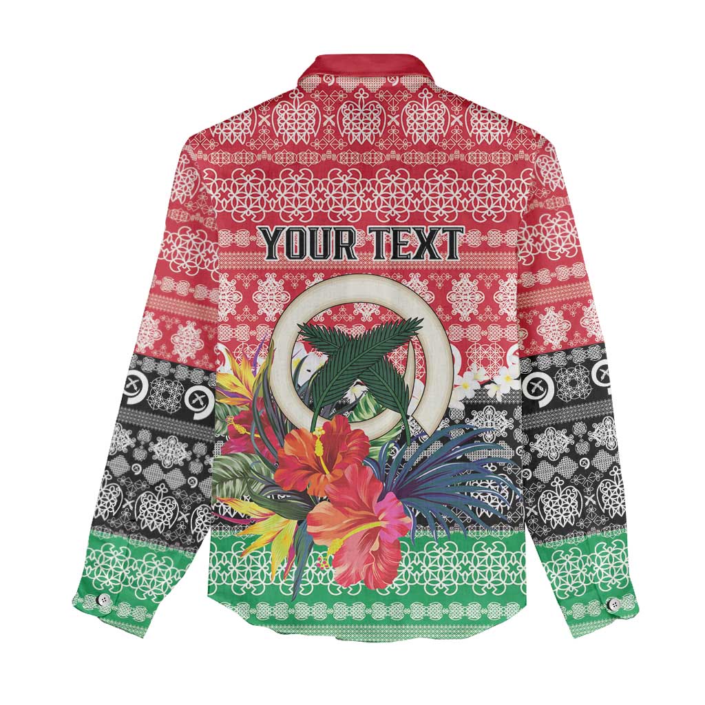 Personalised Vanuatu Joyeux Noel Women Casual Shirt Proud To Be a Ni-Van Sand Drawing Art - Polynesian Pride