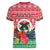 Personalised Vanuatu Joyeux Noel Women V-Neck T-Shirt Proud To Be a Ni-Van Sand Drawing Art - Polynesian Pride
