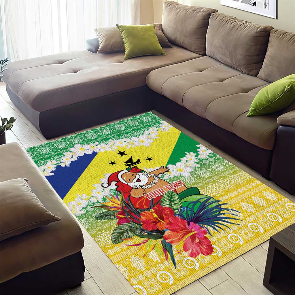 Personalised Malampa Joyeux Noel Area Rug Proud To Be a Ni-Van Sand Drawing Art - Polynesian Pride