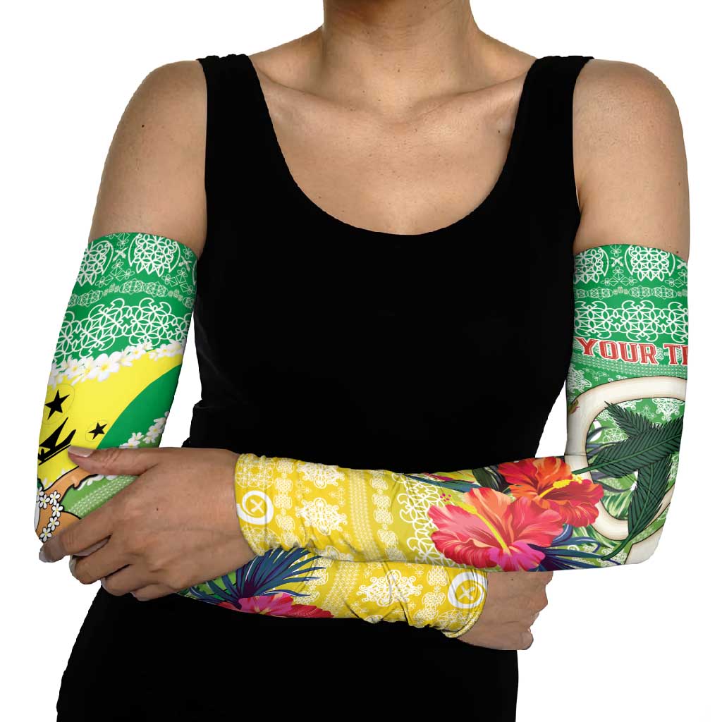 Personalised Malampa Joyeux Noel Arm Sleeves Proud To Be a Ni-Van Sand Drawing Art - Polynesian Pride