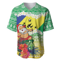 Personalised Malampa Joyeux Noel Baseball Jersey Proud To Be a Ni-Van Sand Drawing Art - Polynesian Pride